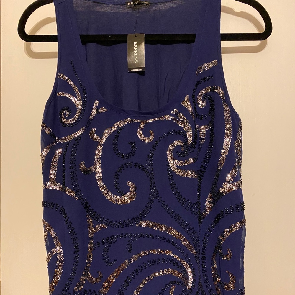 Sequin tank by express